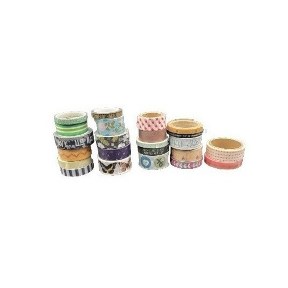 Lot of 23 Washi Tape Mixed Sizes Brands Supply Thickness Butterflies Strips